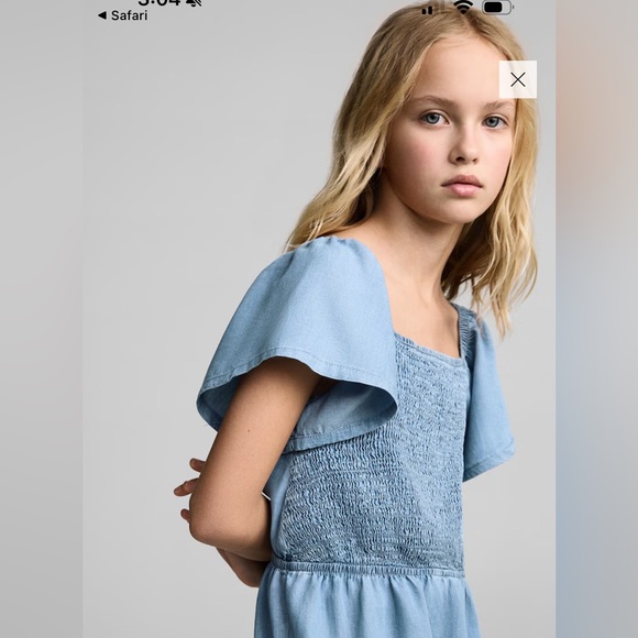 Mango Light Blue Kids Jumpsuit - Picture 1 of 8